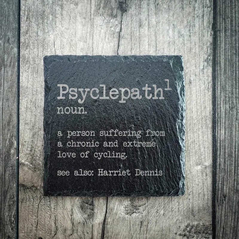 Psyclepath Dictionary Slate Cycling Coaster-1